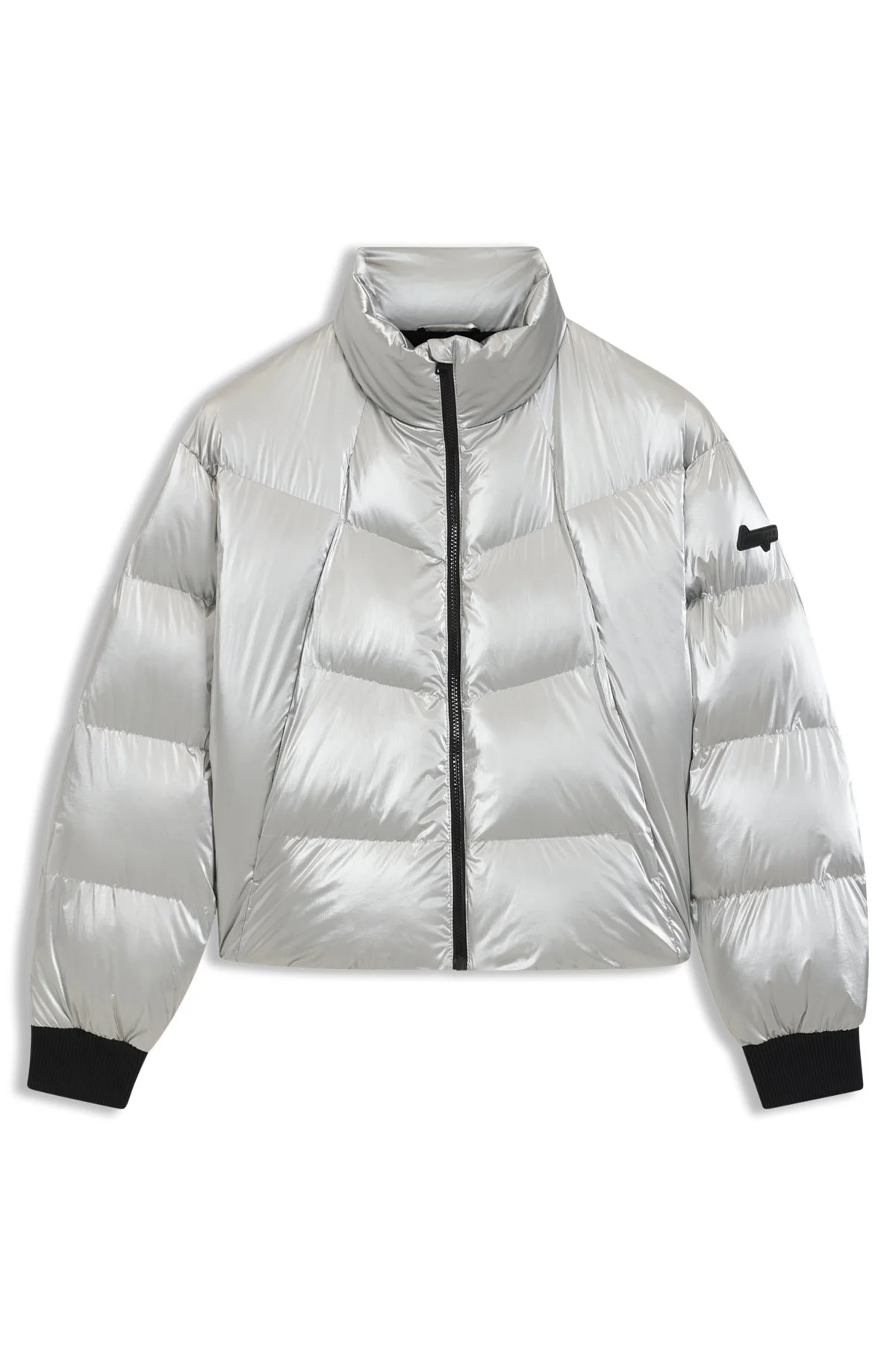 PUFFER JACKET WITH SILICONE LOGO BADGE - 1