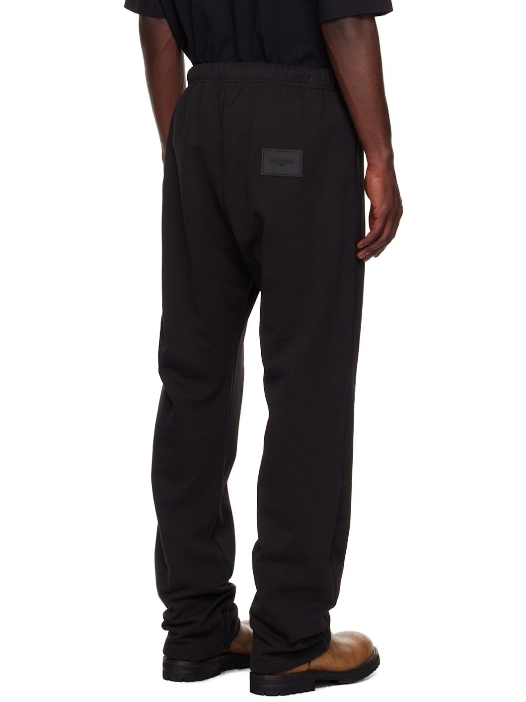 Black Logo Wide Jogger Sweatpants - 3