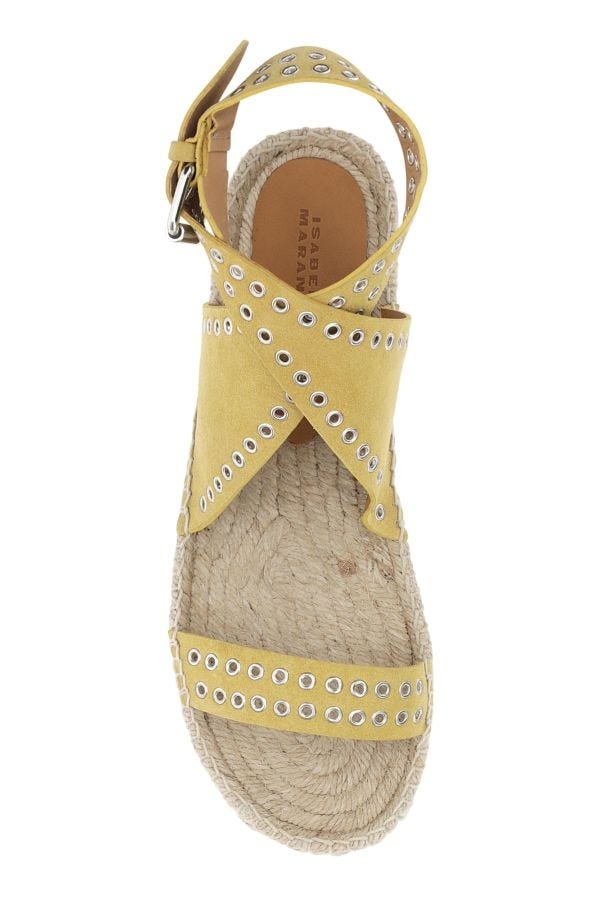 Mustard suede Illya espadrillas - 4