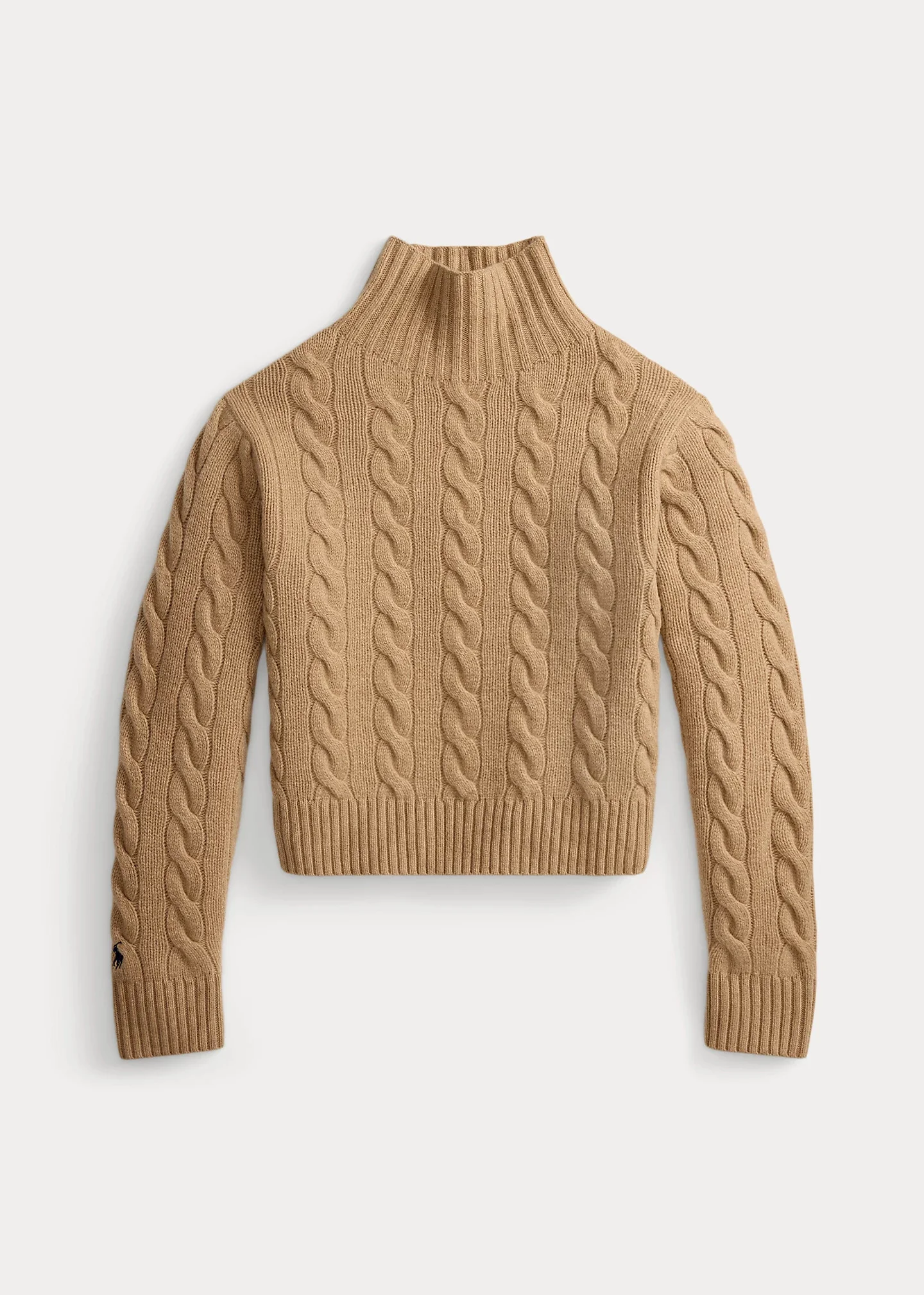 Cable-Knit Wool-Cashmere Turtleneck - 1