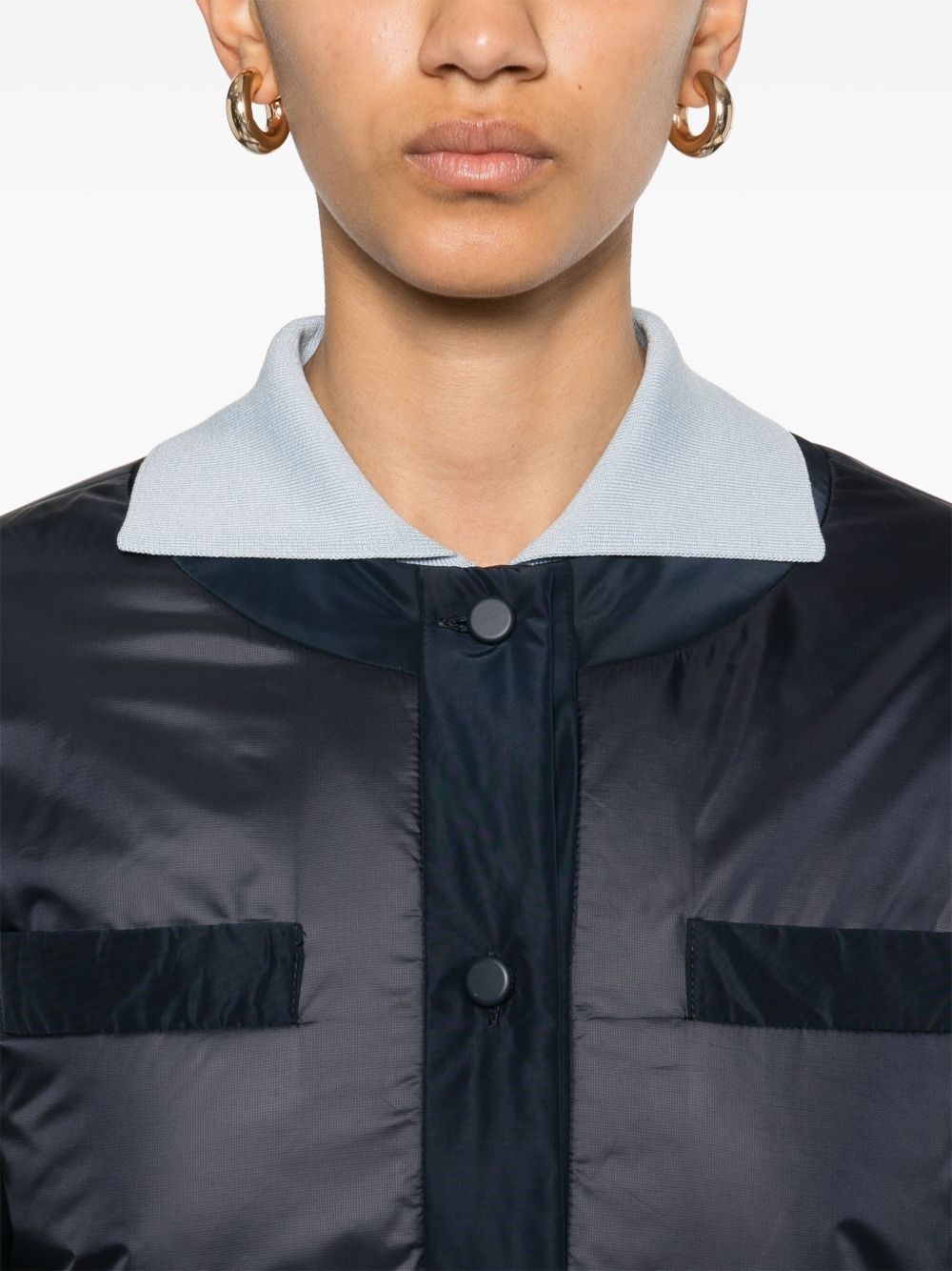 single-breasted padded jacket - 5