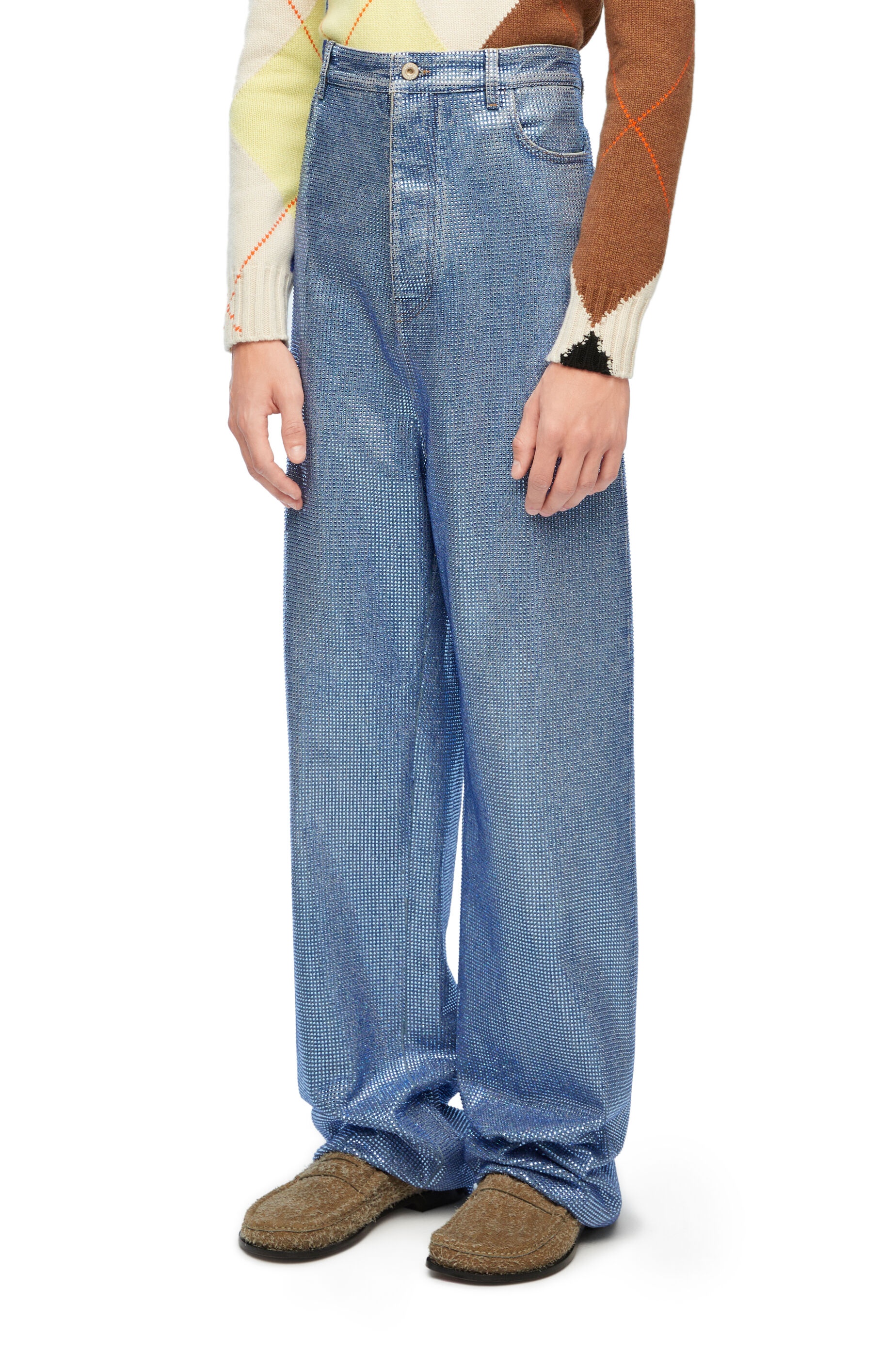 Embelisshed high waisted jeans in denim - 3