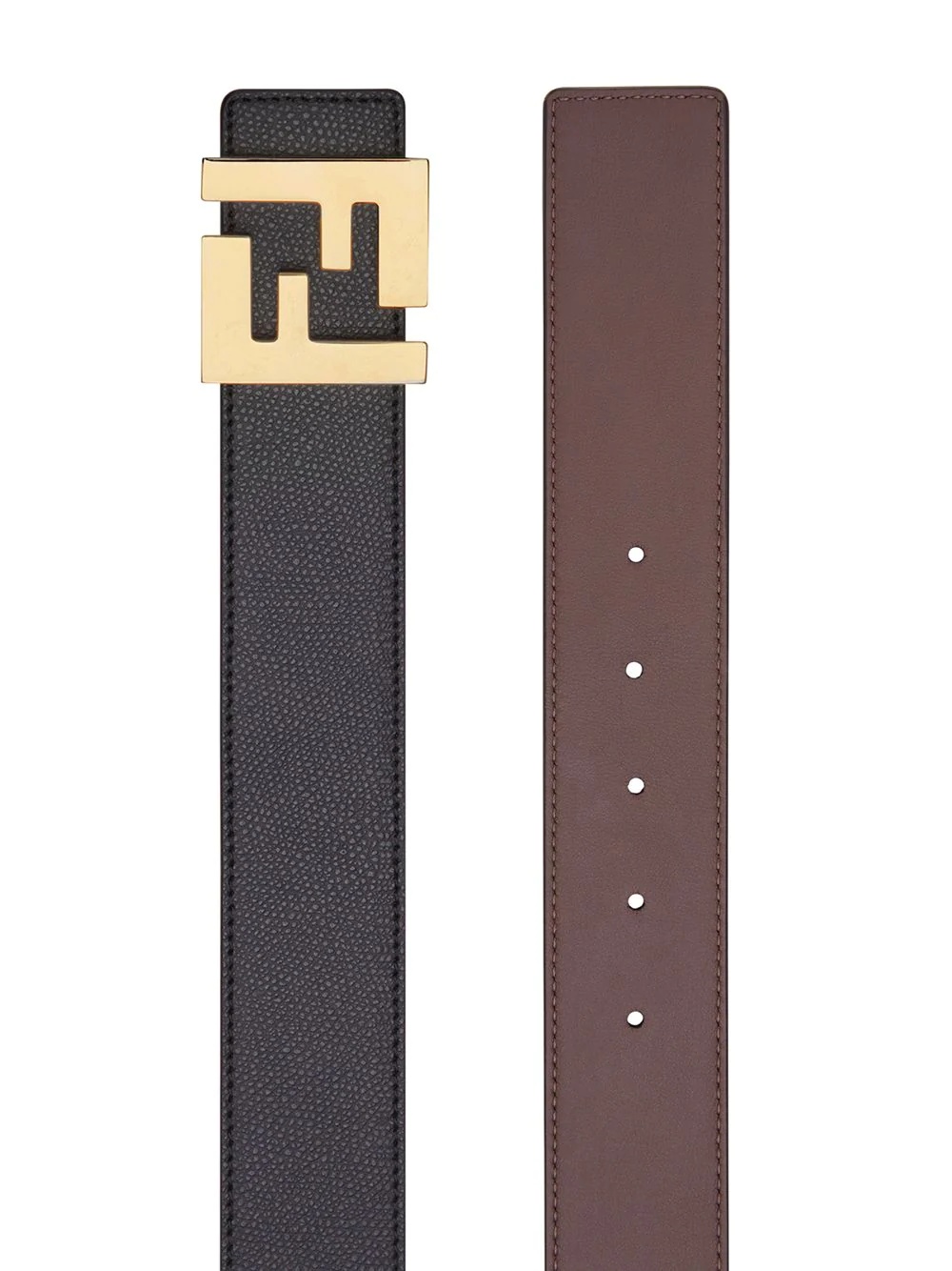 logo buckle reversible belt - 2