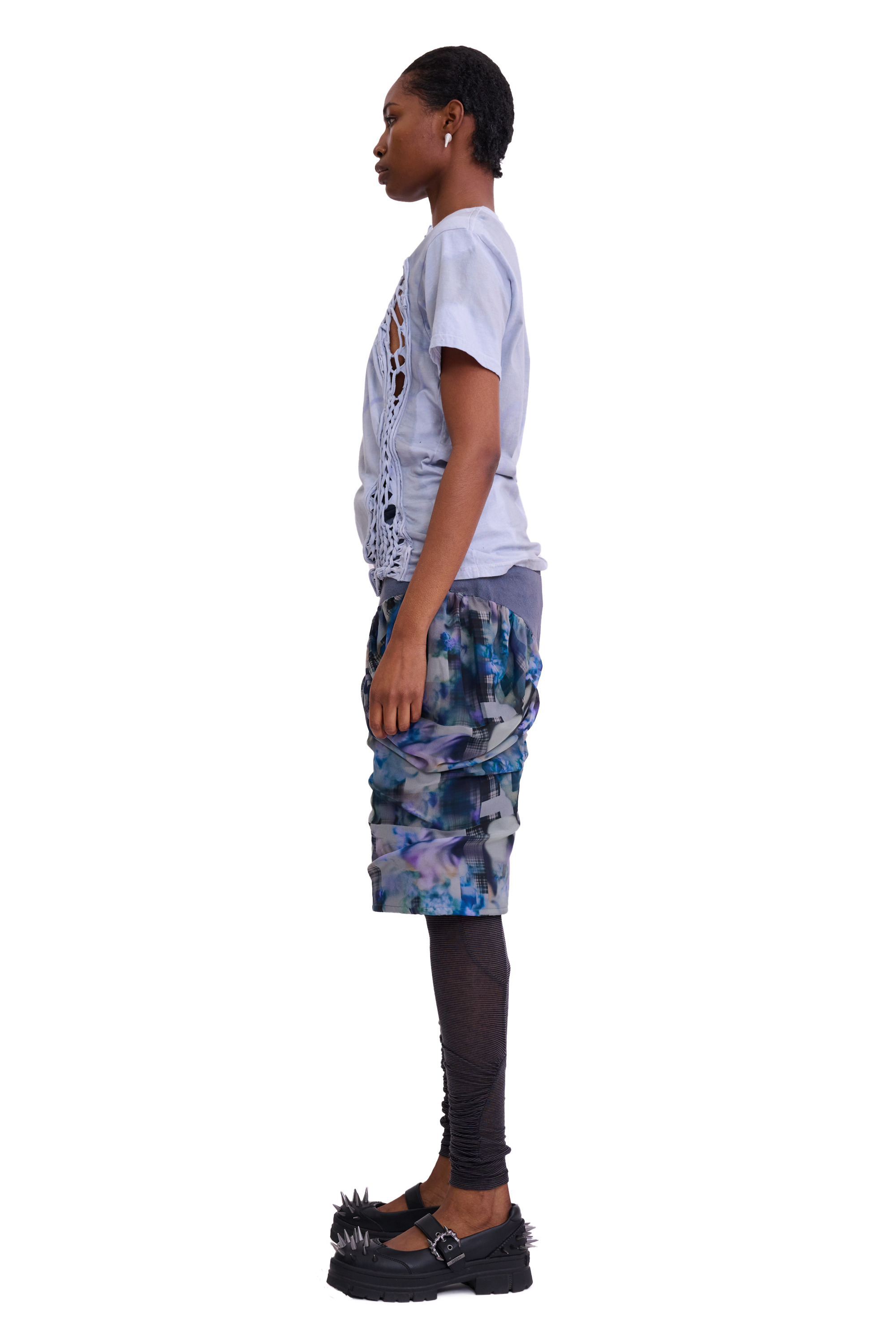 STORM BLUE FLOWER STRIPE TOSH TEE - 5
