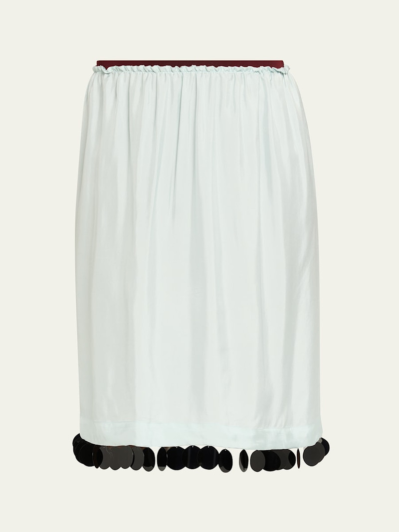 Dot Sequined Knee-Length Slip Skirt 1
