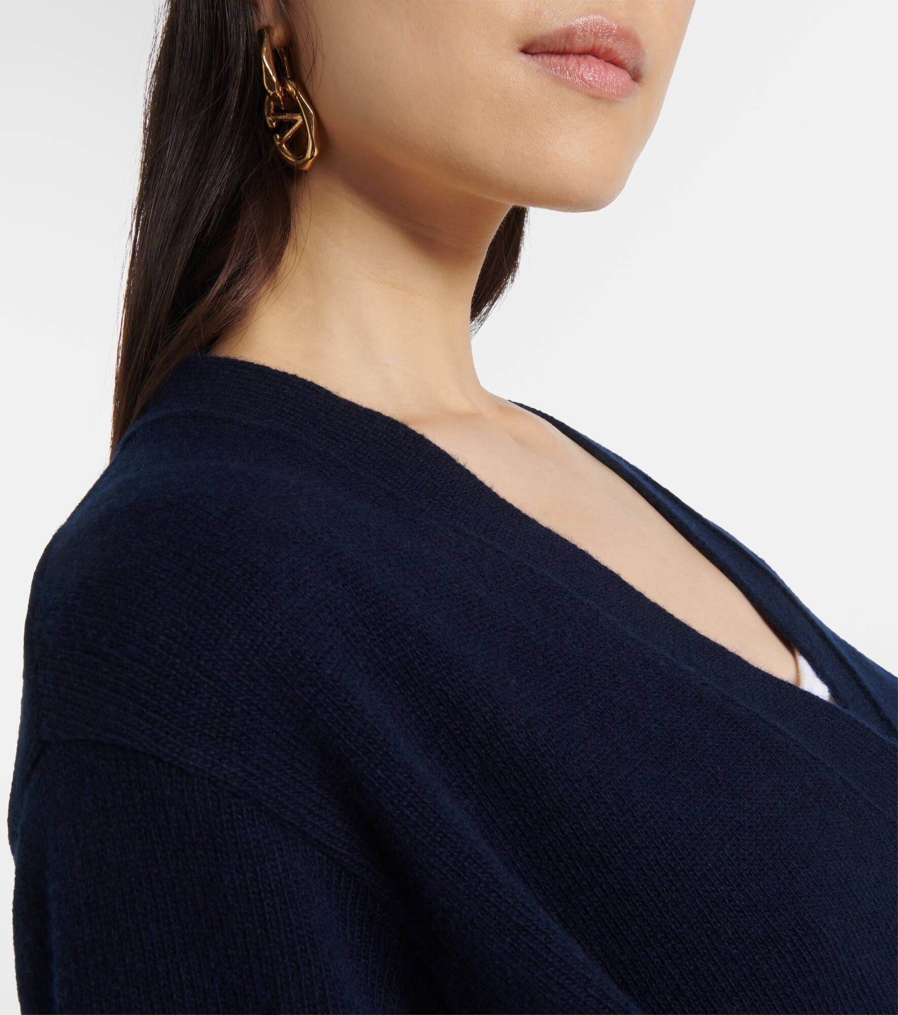 Chain-detail virgin wool cardigan - 4