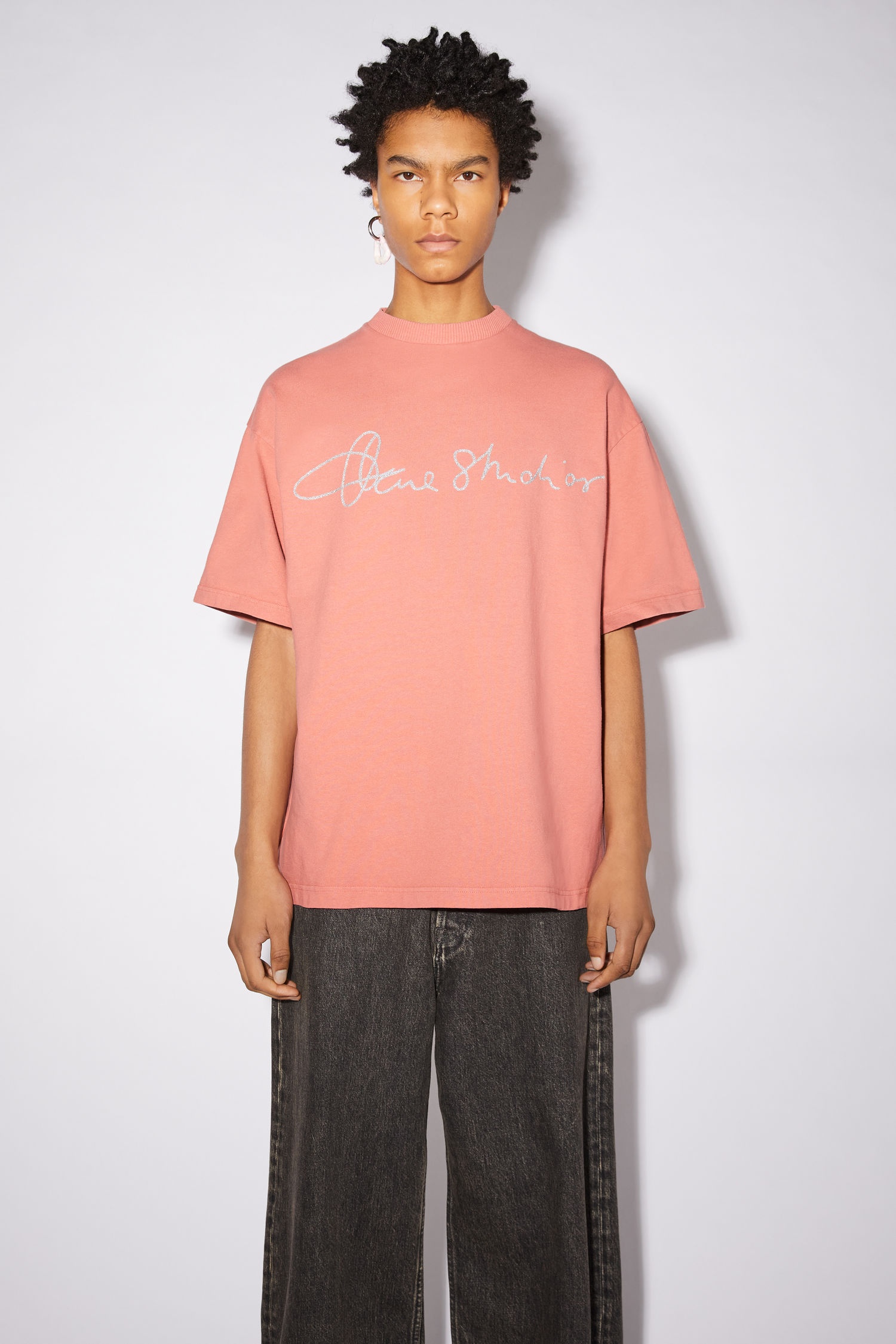 Cotton logo t-shirt - Old pink - 2