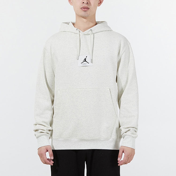 Air Jordan Statement Logo Casual Sports Autumn Hoodie 'White' DA9817-141 - 3
