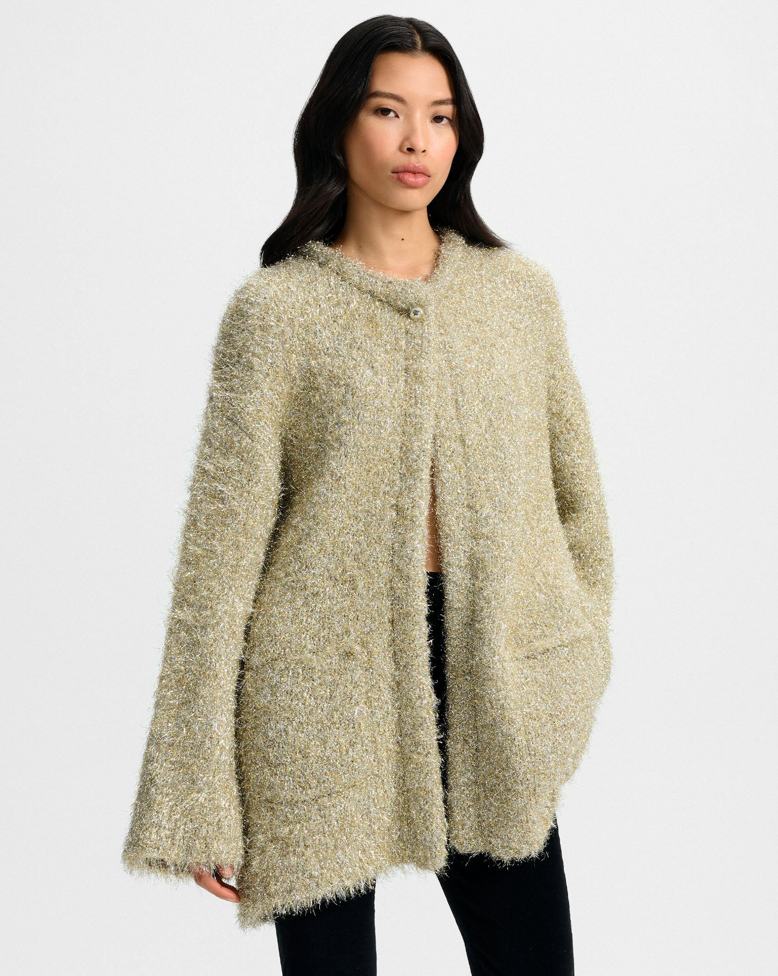 ROZAN METALLIC KNIT JACKET - 2