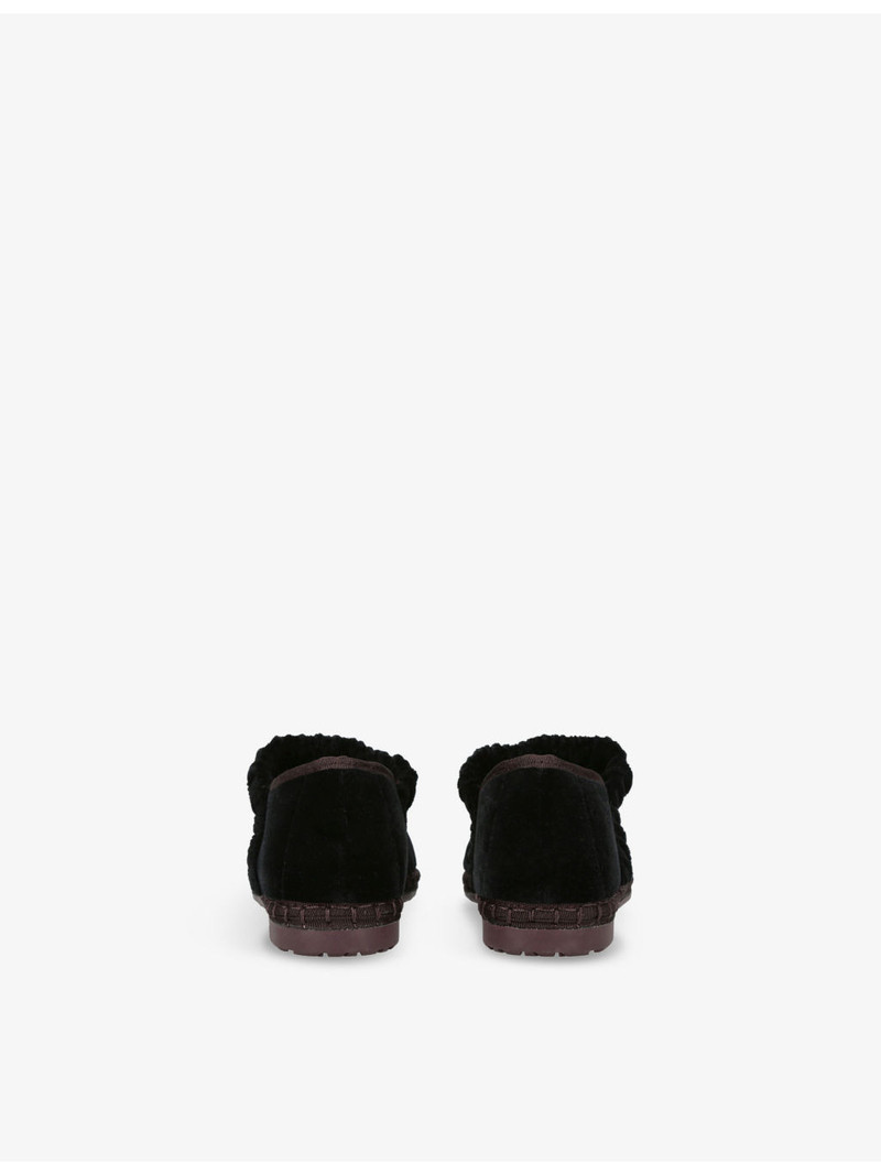 FLABELUS Mafalda Sethe ruched-strap velvet Mary Jane flats outlook