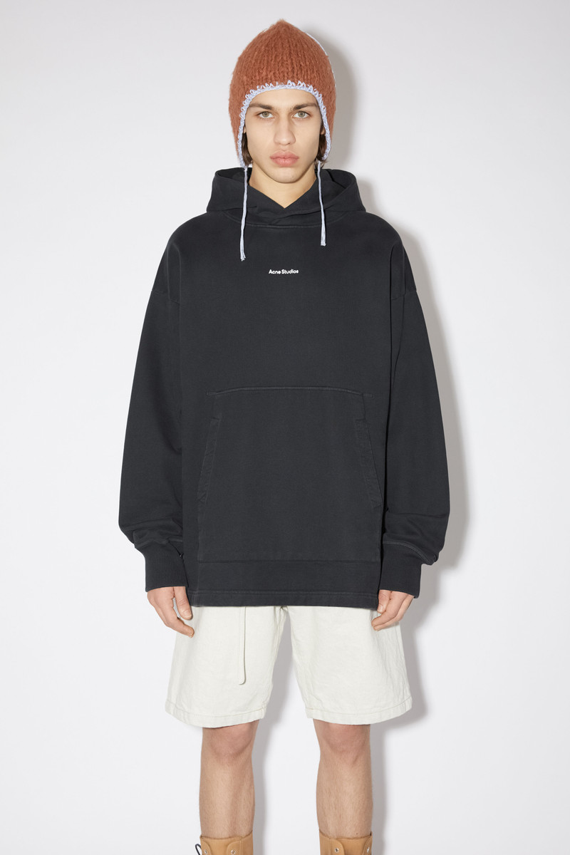 Acne Studios Logo hooded sweatshirt - Black outlook