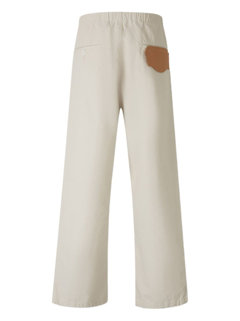 Maison MIHARAYASUHIRO logo-patch cotton trousers outlook