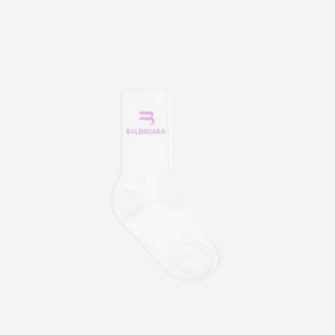 Women's Sporty B Tennis Socks in White - 1