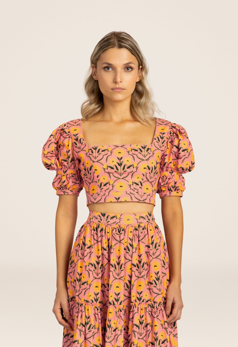 Macadamia Mimosa Pink Maxi Skirt 5