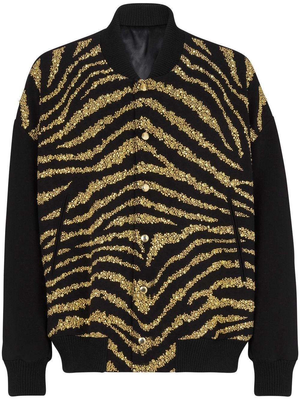 metallic zebra-print jacket - 1