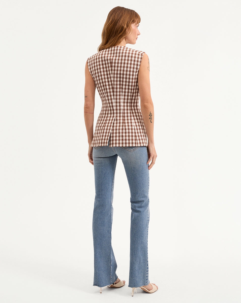 LOIS GINGHAM SEERSUCKER VEST - 5
