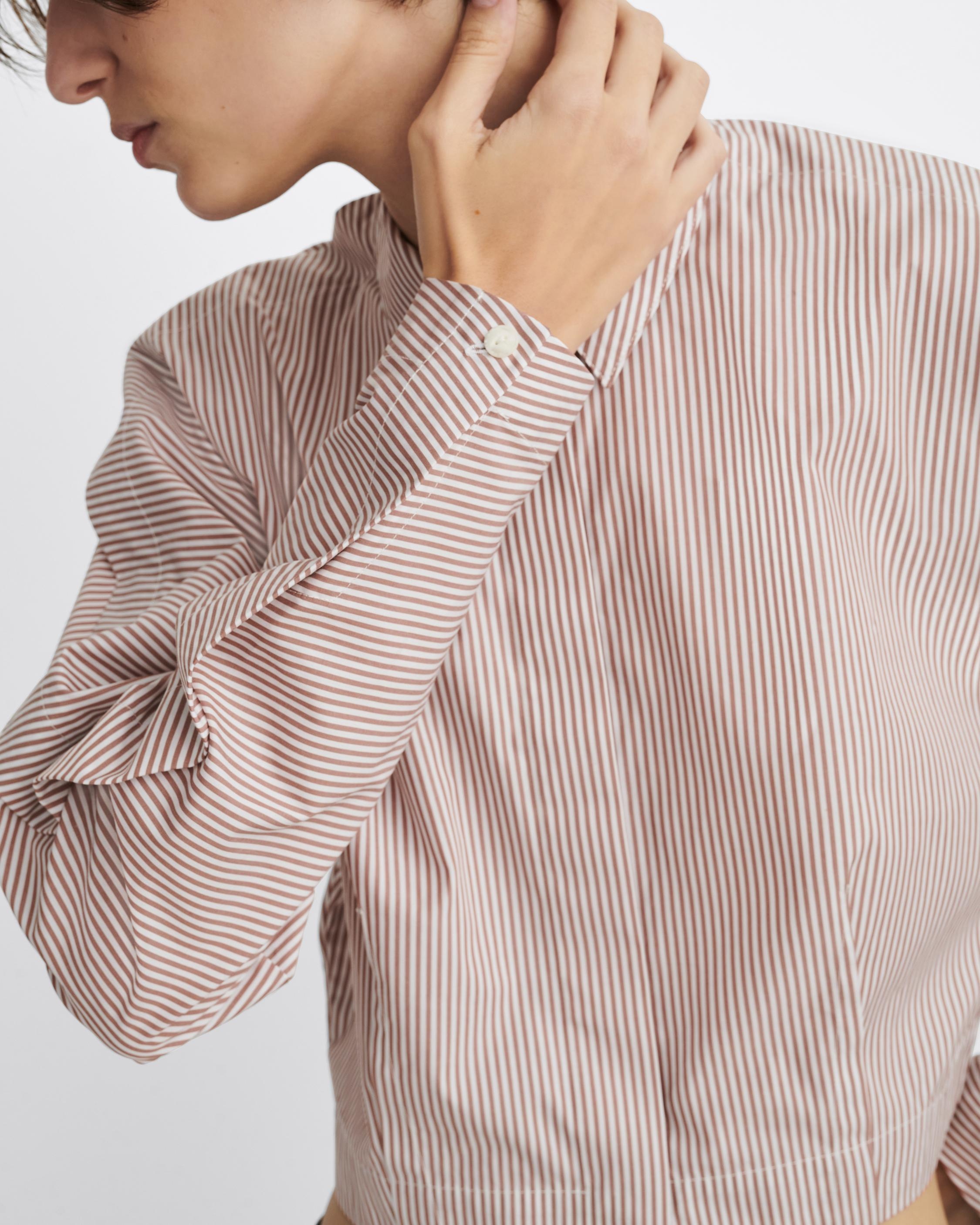 Morgan Cropped Cotton Poplin Shirt - 6