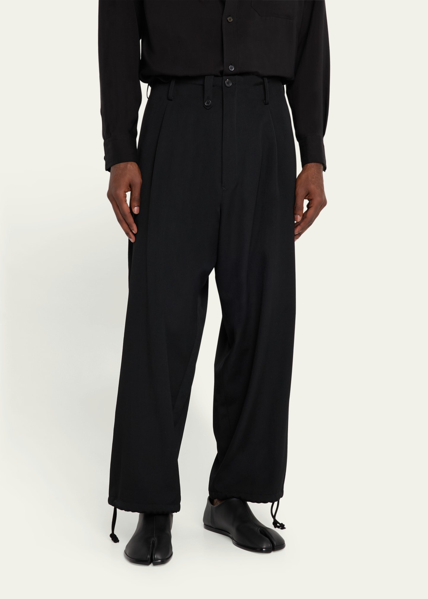 Men's Pleated Gabardine Pants - 4