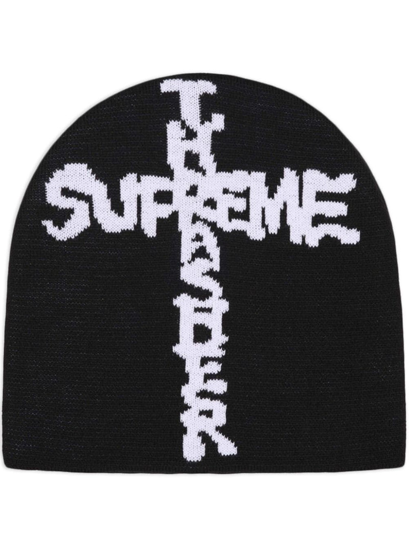 ₢ 킹 스릴러 로고 intarsia "블랙" beanie - 1