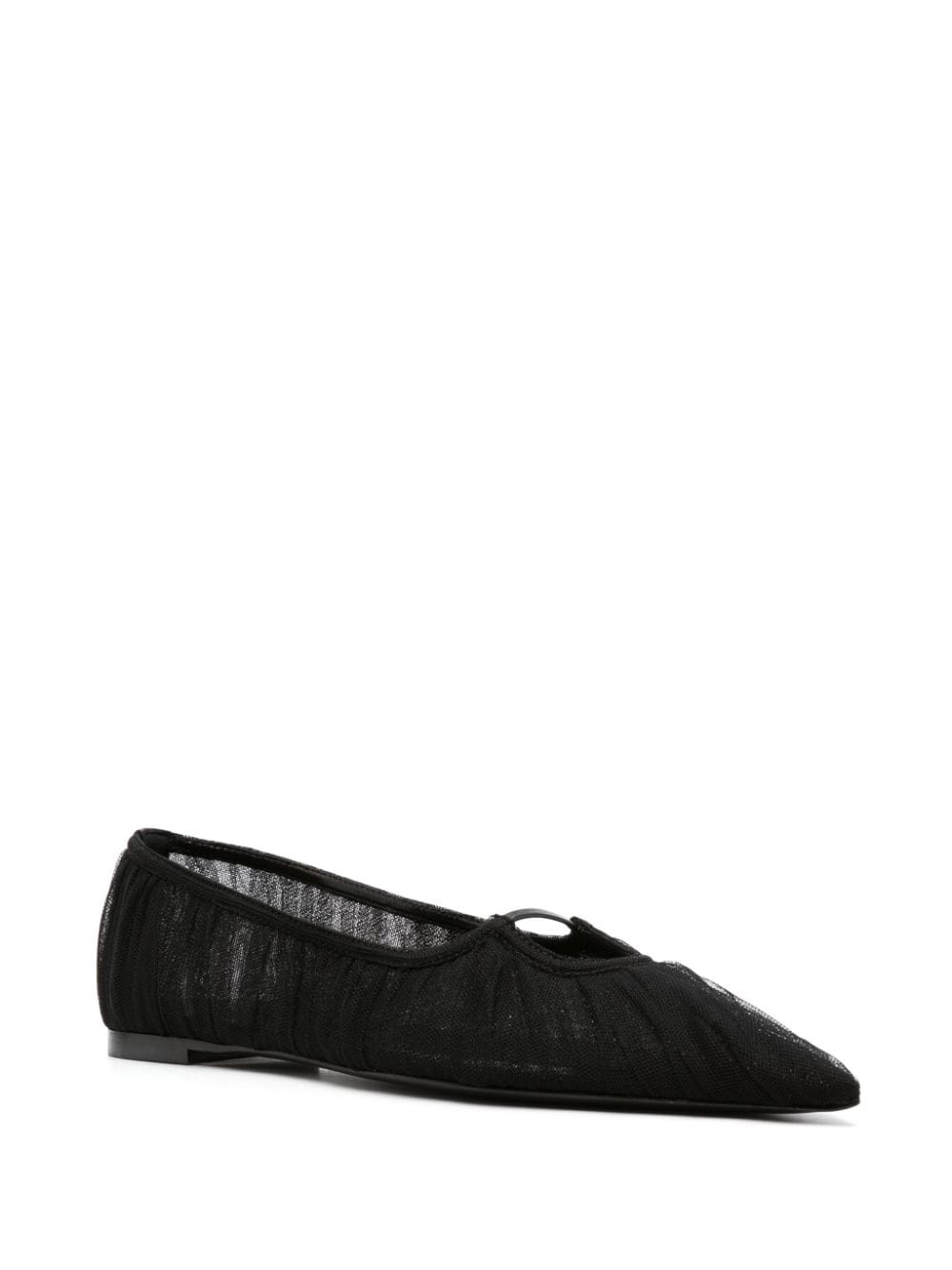 pointed-toe mesh ballerina shoes - 4