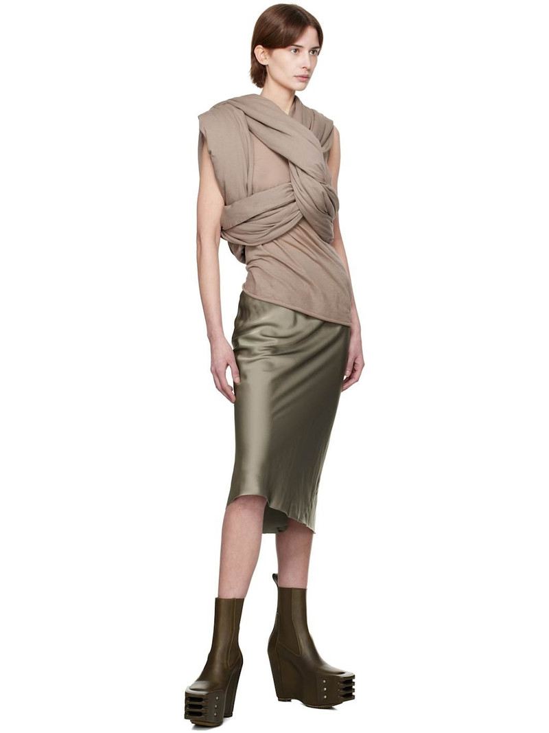 Rick Owens Taupe Hollywood Triple Donut Top outlook