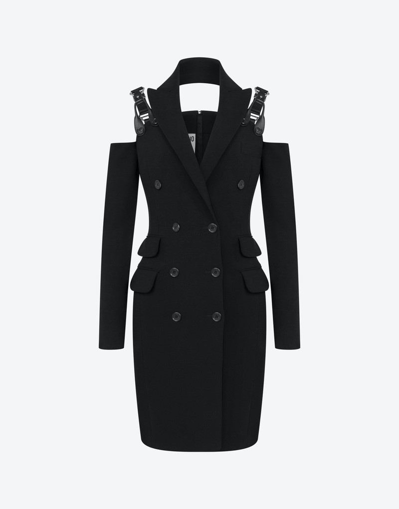 STRETCH CRÊPE ROBE MANTEAU DRESS 1
