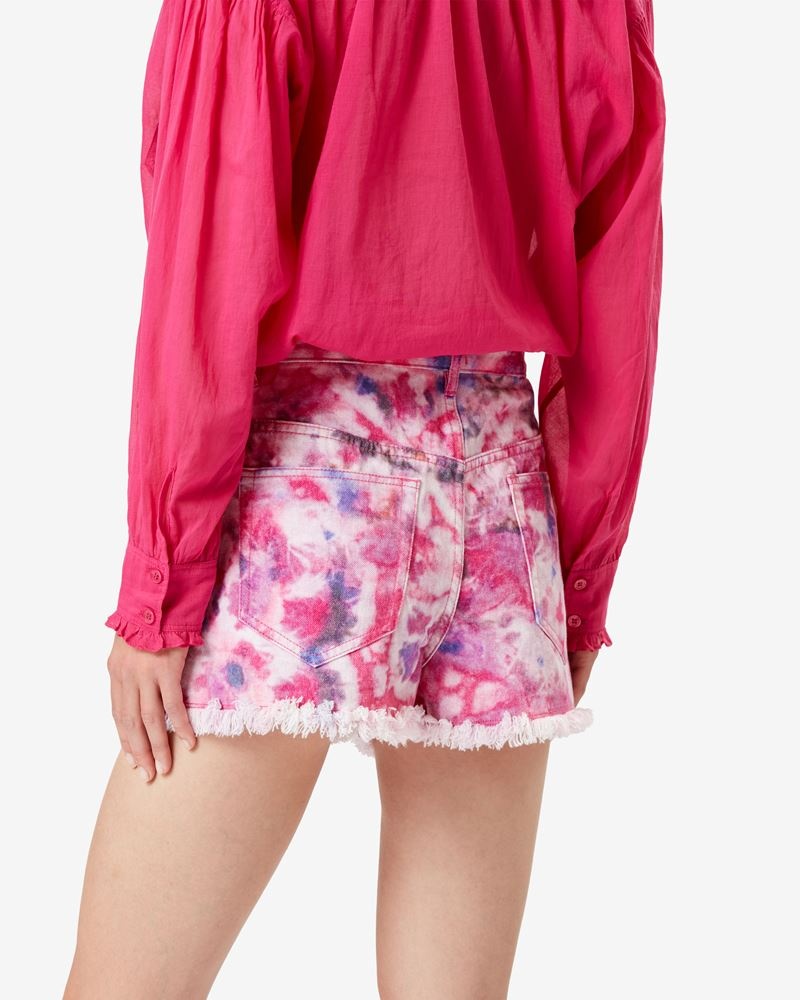 LESIA PRINTED COTTON SHORTS - 5