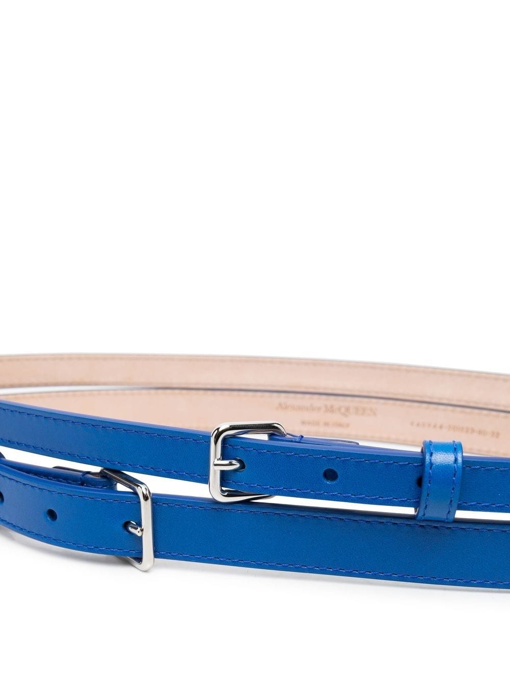 Thin double leather belt - 2