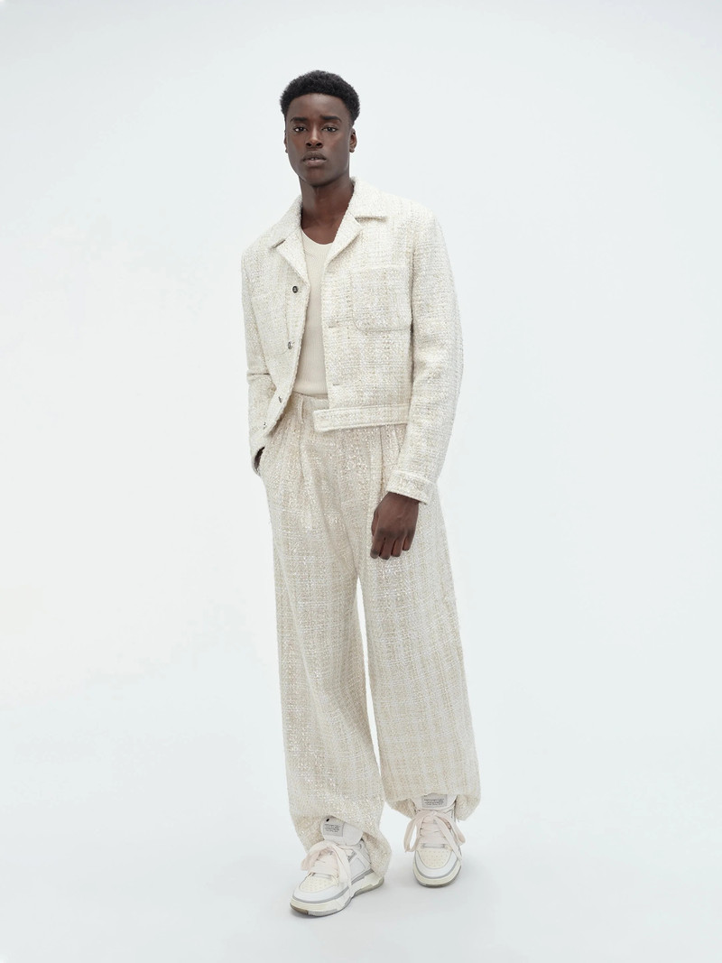 AMIRI SEQUIN BOUCLE DOUBLE PLEATED PANT outlook