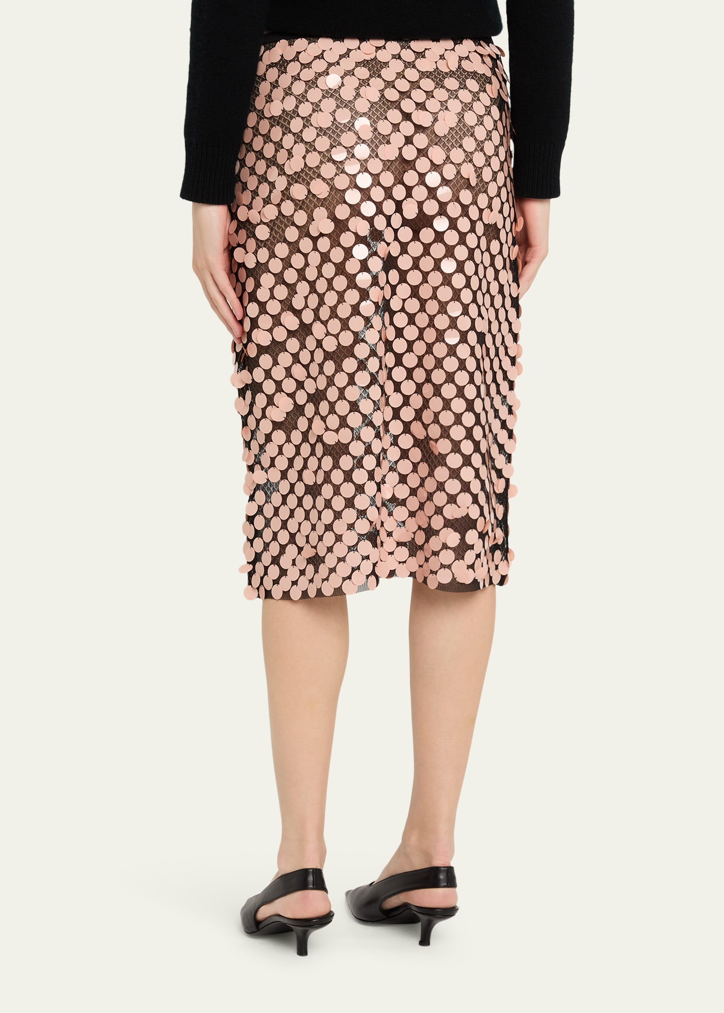 Yumi Sequined Mesh Skirt - 3