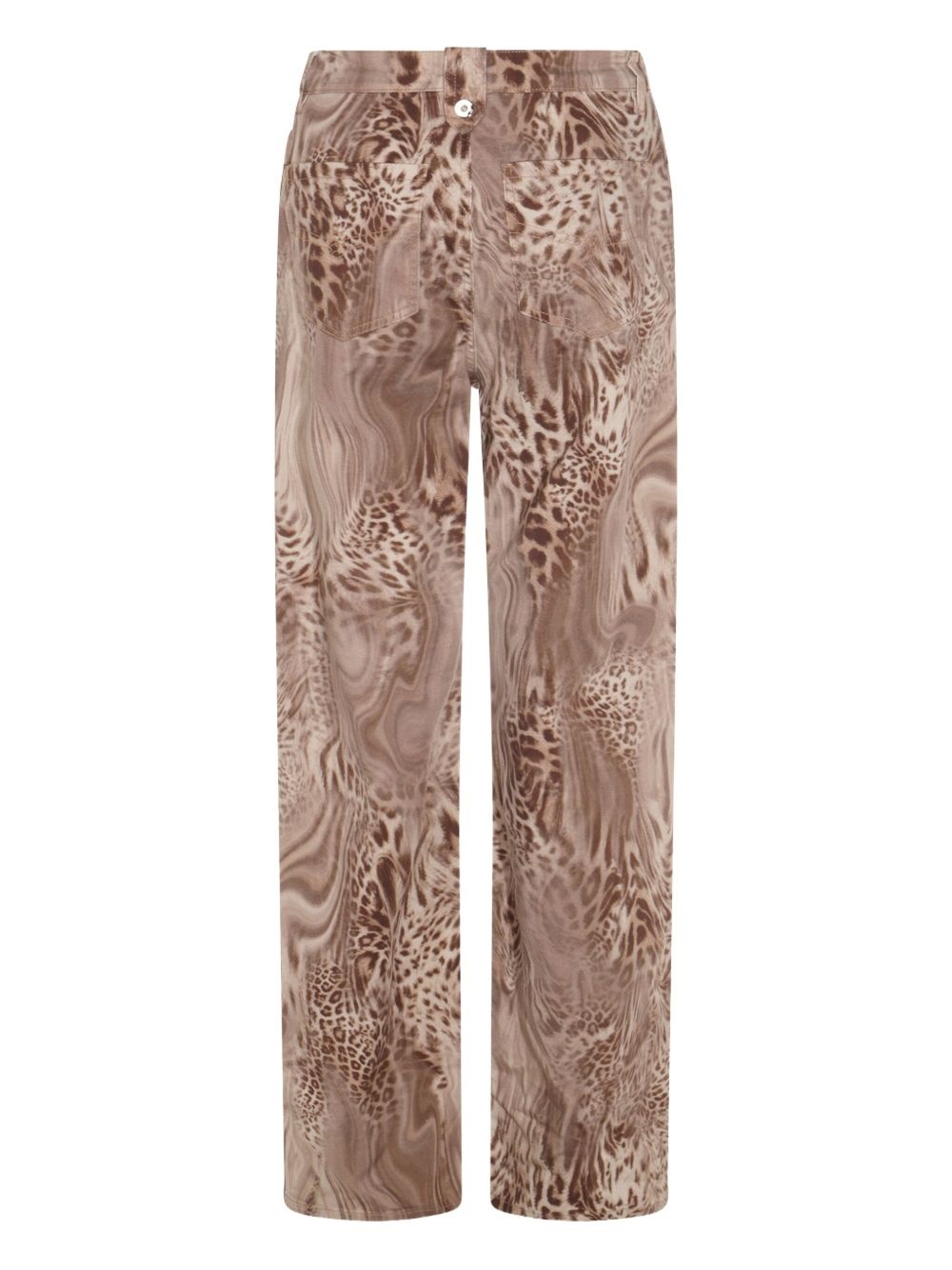leopard-print straight-leg jeans - 2