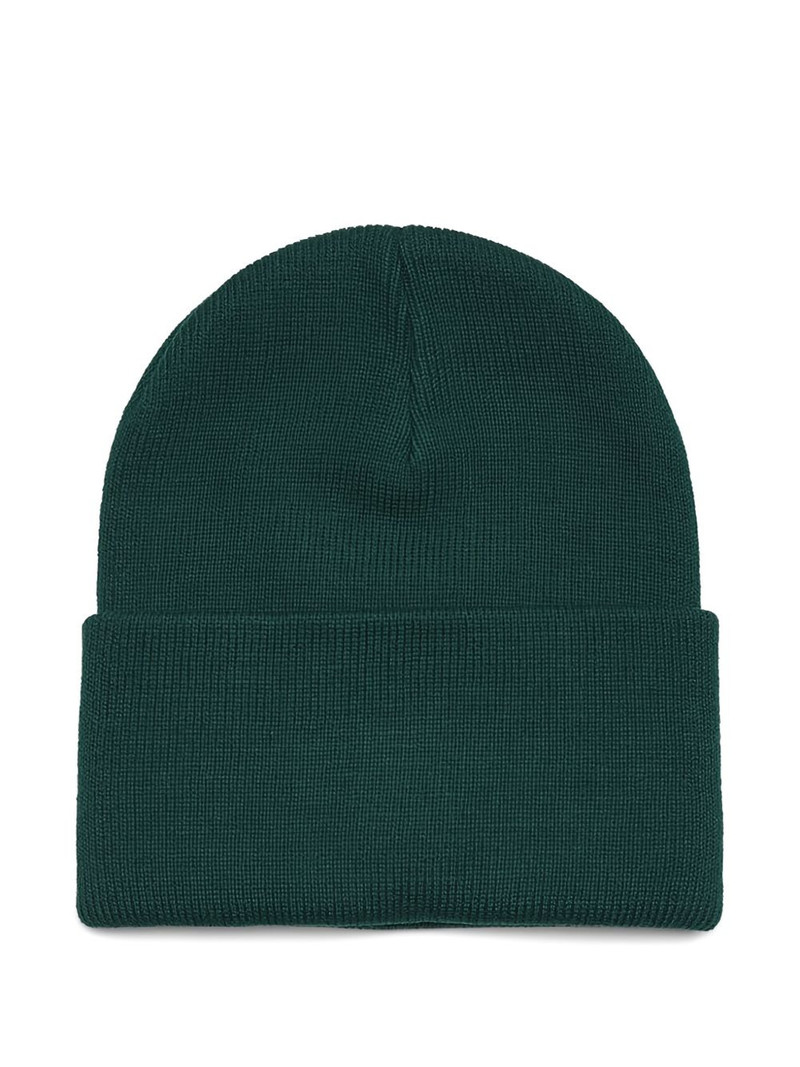 Carhartt logo-patch beanie hat outlook