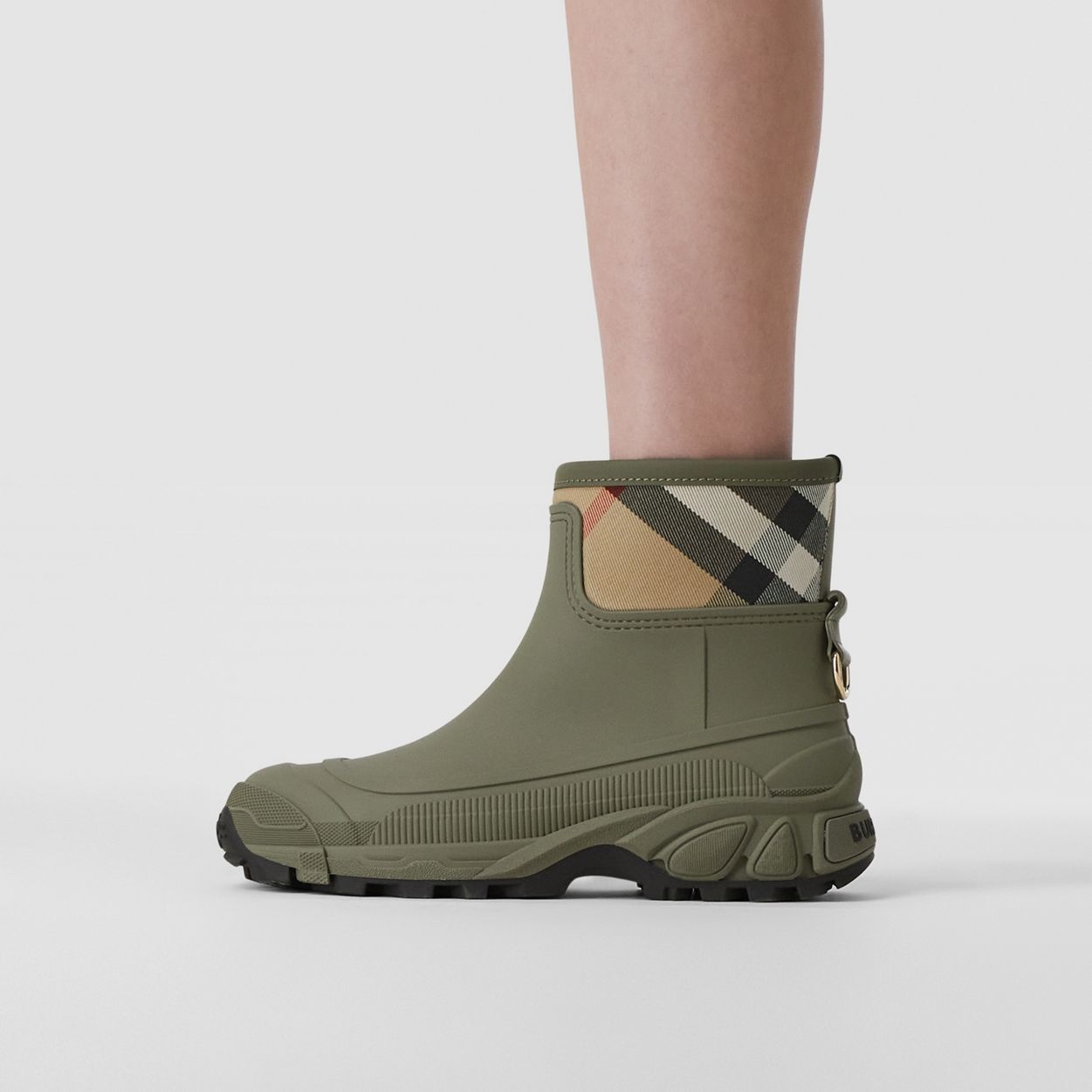 House Check Panel Rain Boots - 4