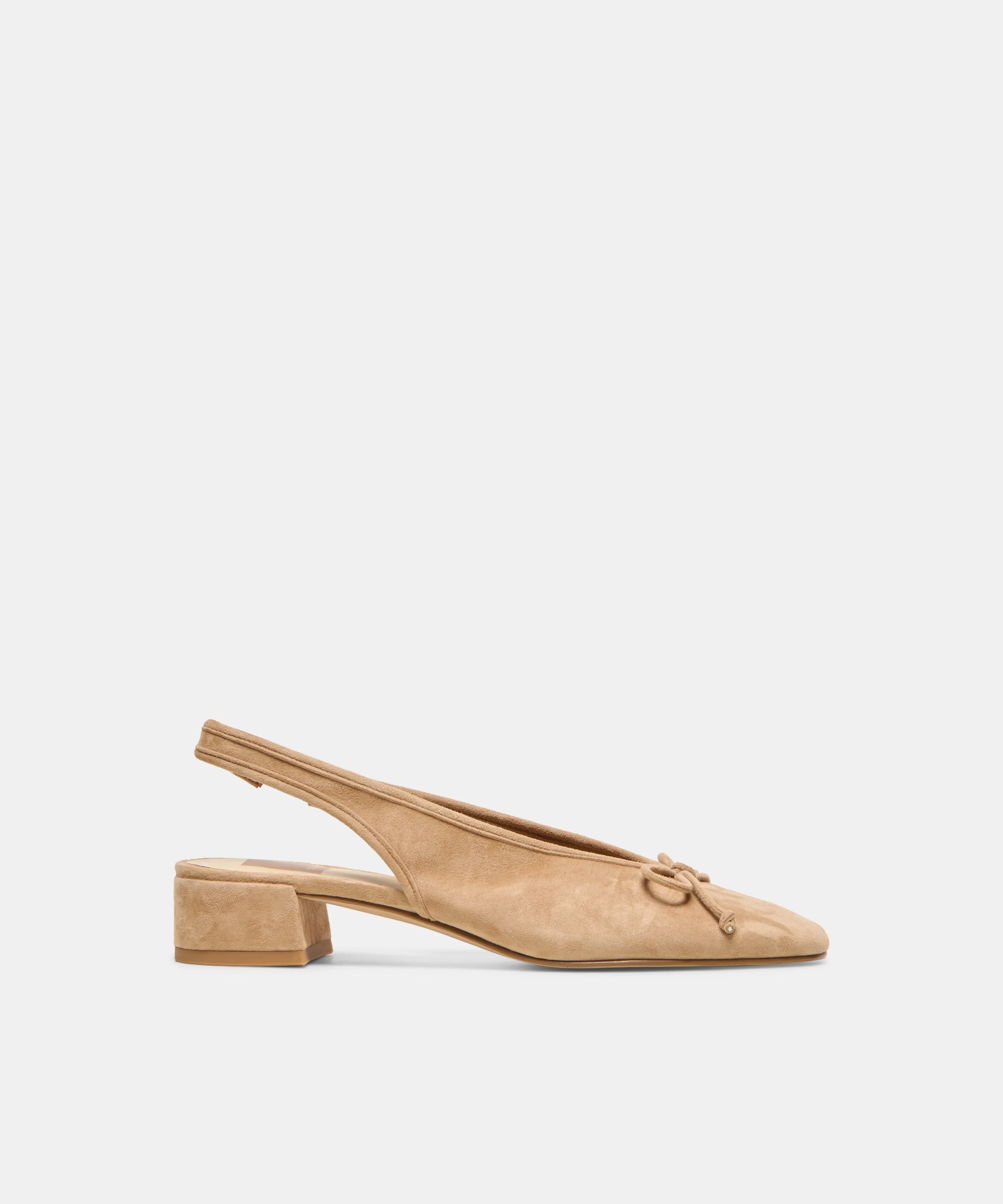 MARIEN MID HEELS LT BROWN SUEDE - 1