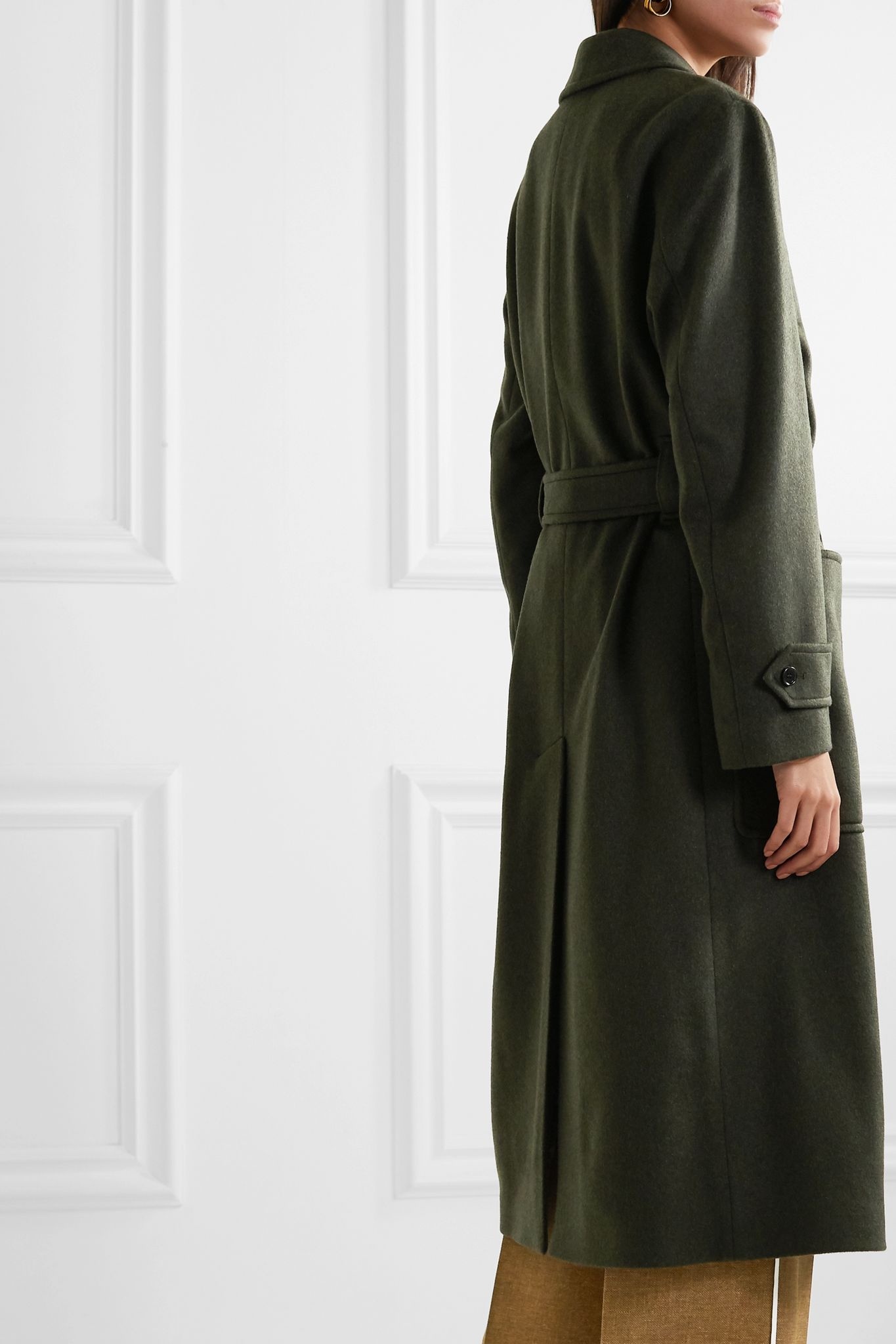 Belted cashmere coat - 4