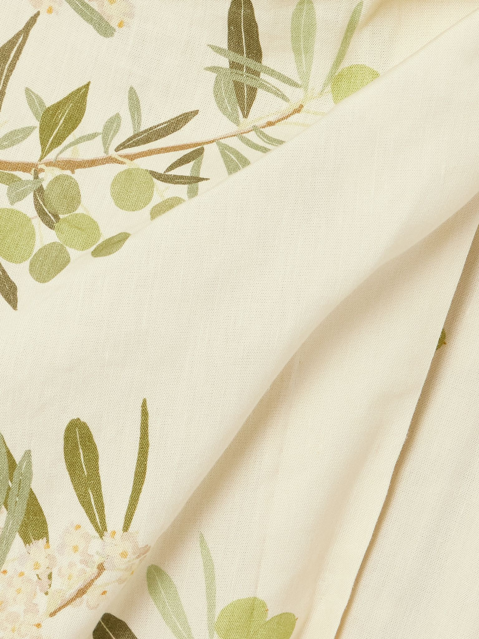 Mara printed linen-blend midi wrap dress Cream - 4