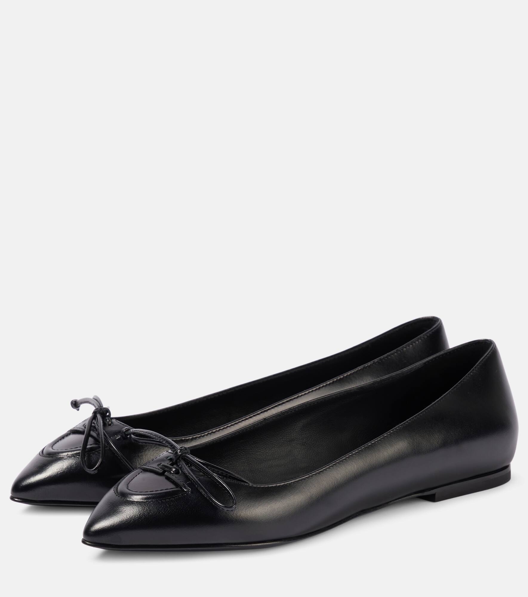 Leather ballet flats - 4