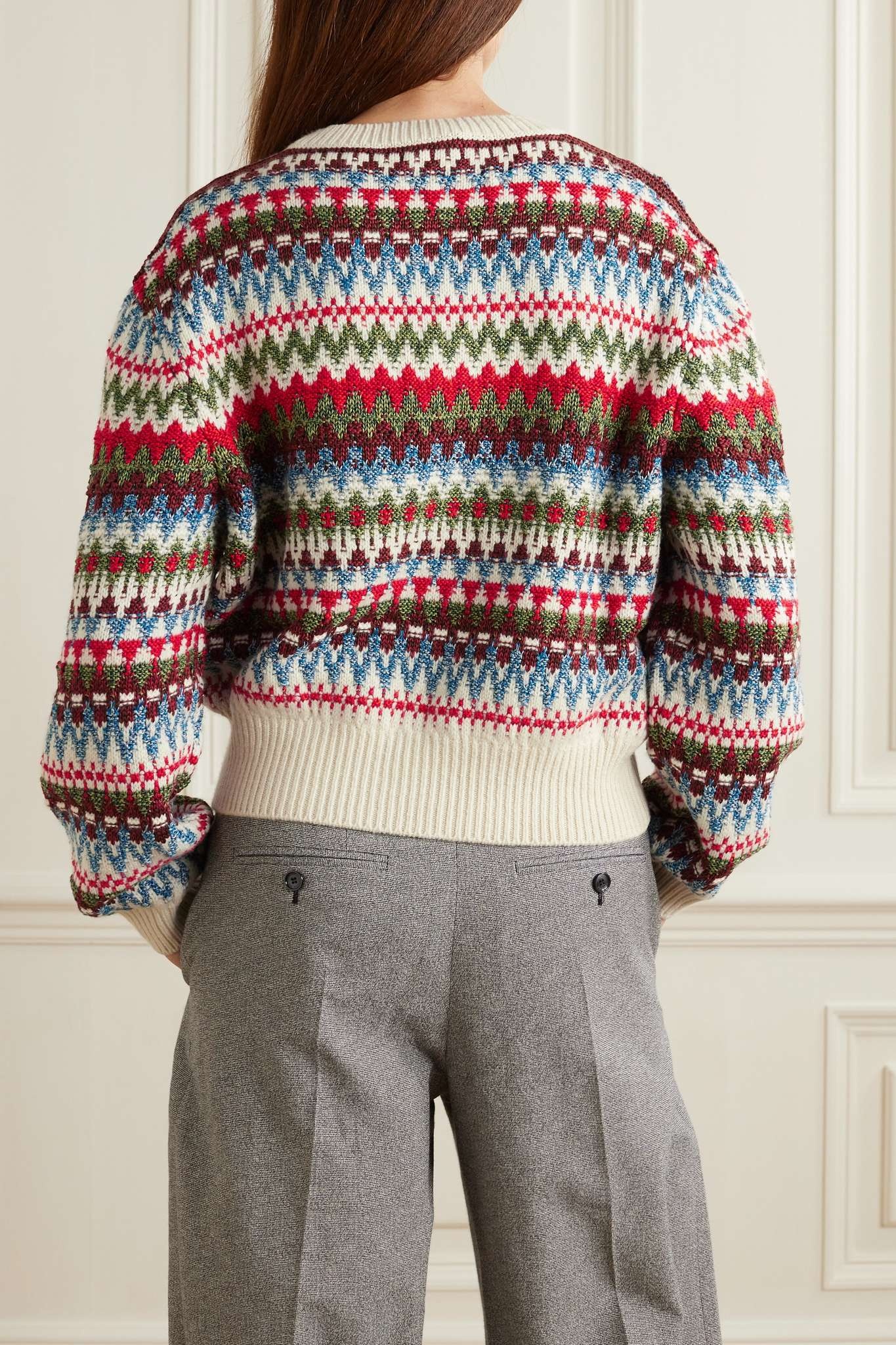 Trujillo Fair Isle silk, cashmere and cotton-blend sweater - 3