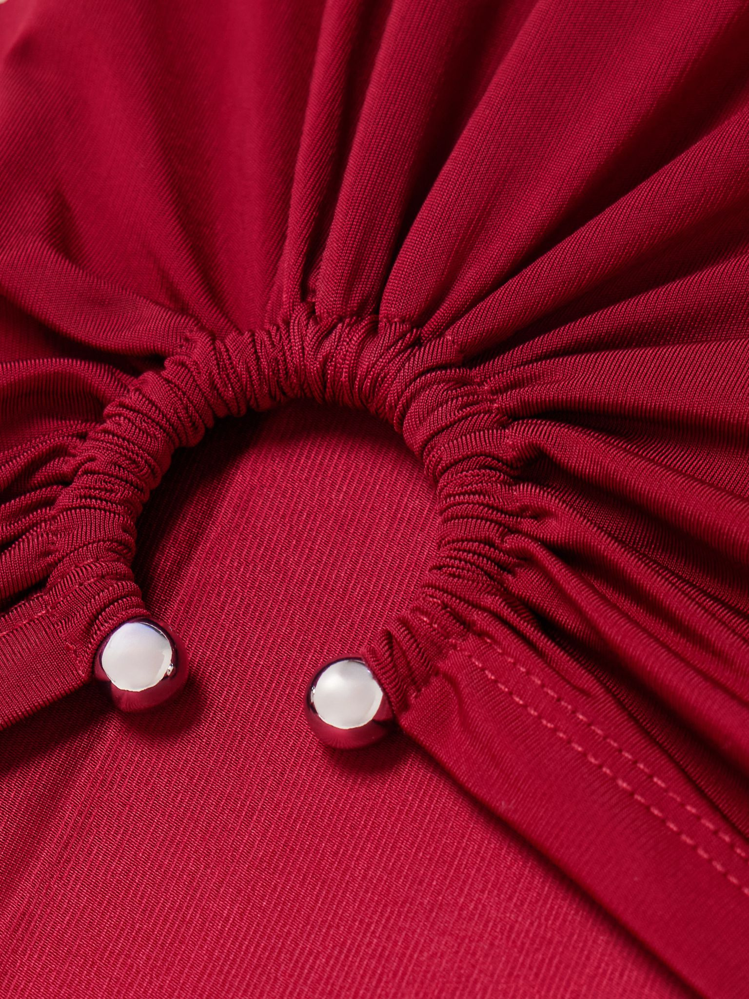 Embellished ribbed stretch-jersey tank Red - 4