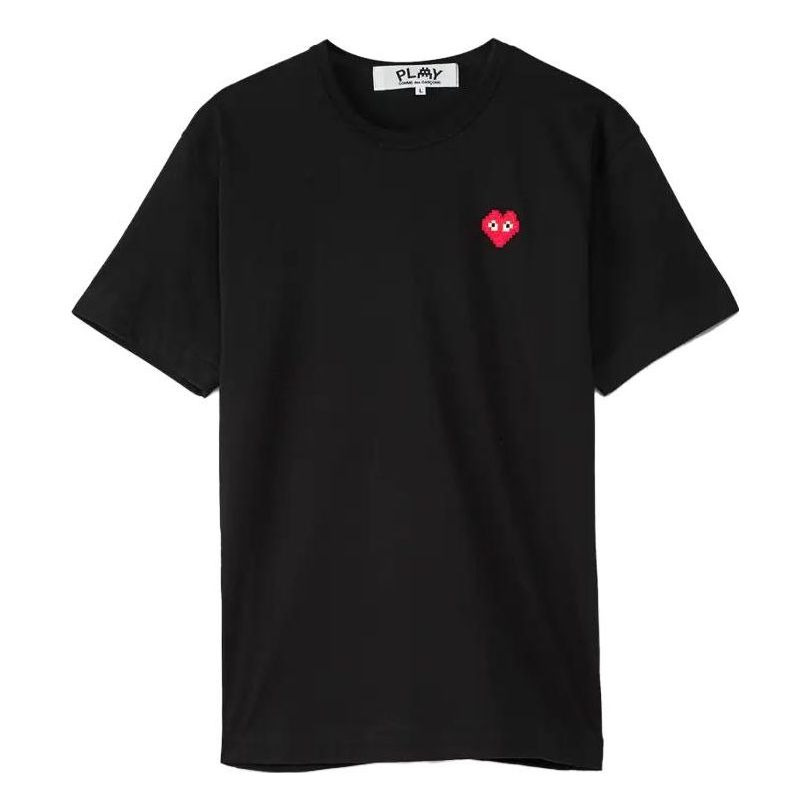 COMME des GARCONS PLAY Basic Invaders T-Shirt Red Emblem 'Black' AZ-T322-051-1 - 1