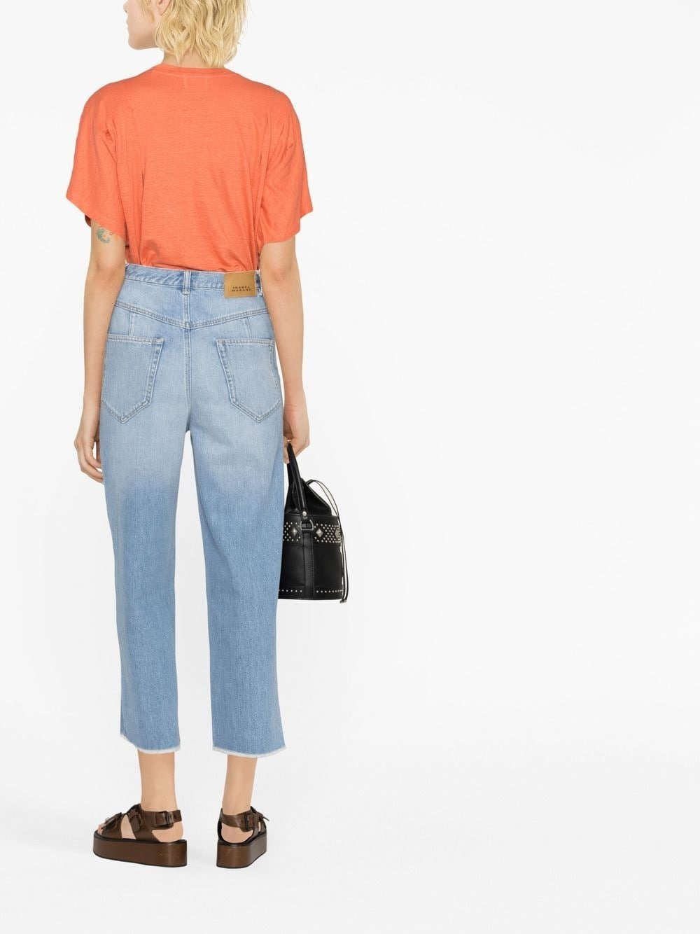 straight-leg cropped jeans - 4