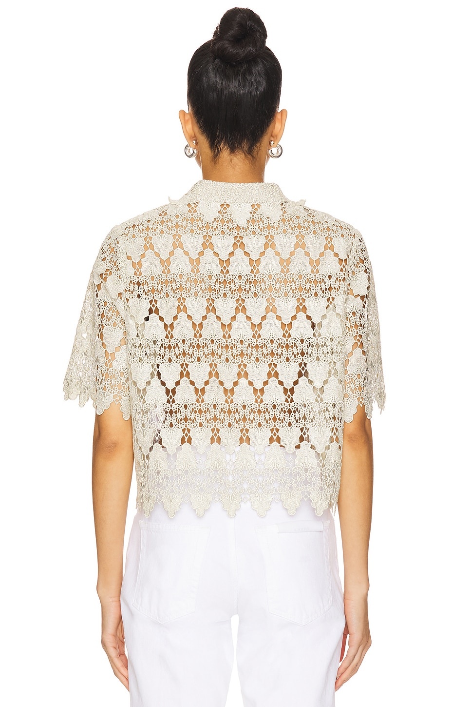 The Lace Button Up Shirt - 3