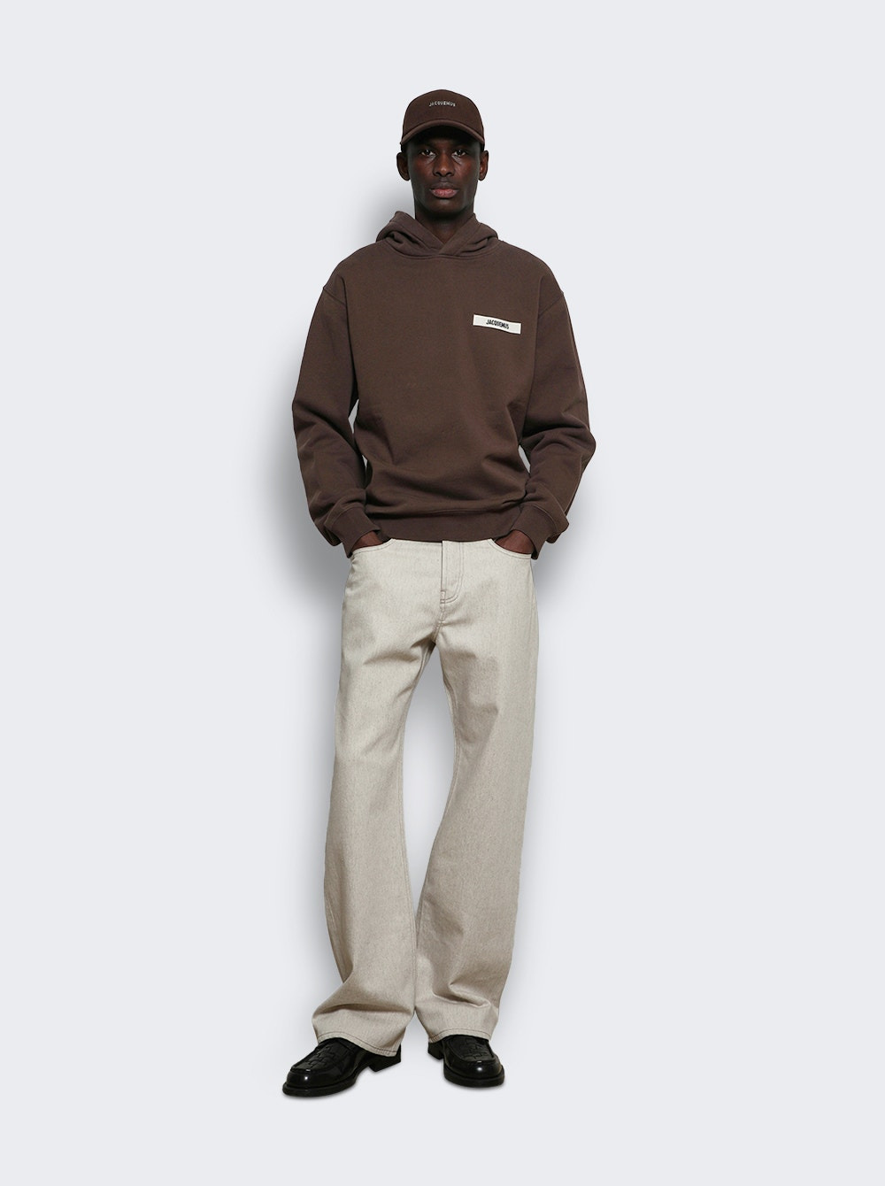 Le Hoodie Gros Grain Dark Brown - 5