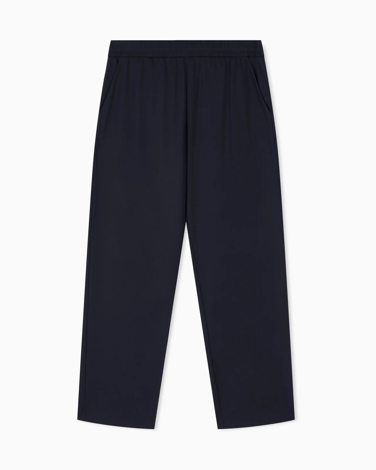 TROUSERS WITH REGULAR FIT IN INTERLOCK JERSEY - 1