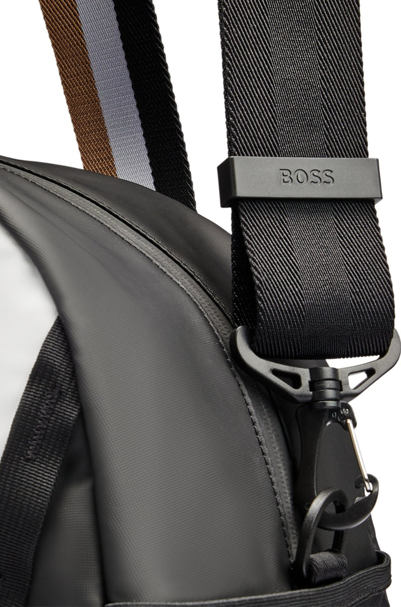 FAUX-LEATHER HOLDALL WITH LOGO DETAILS 7