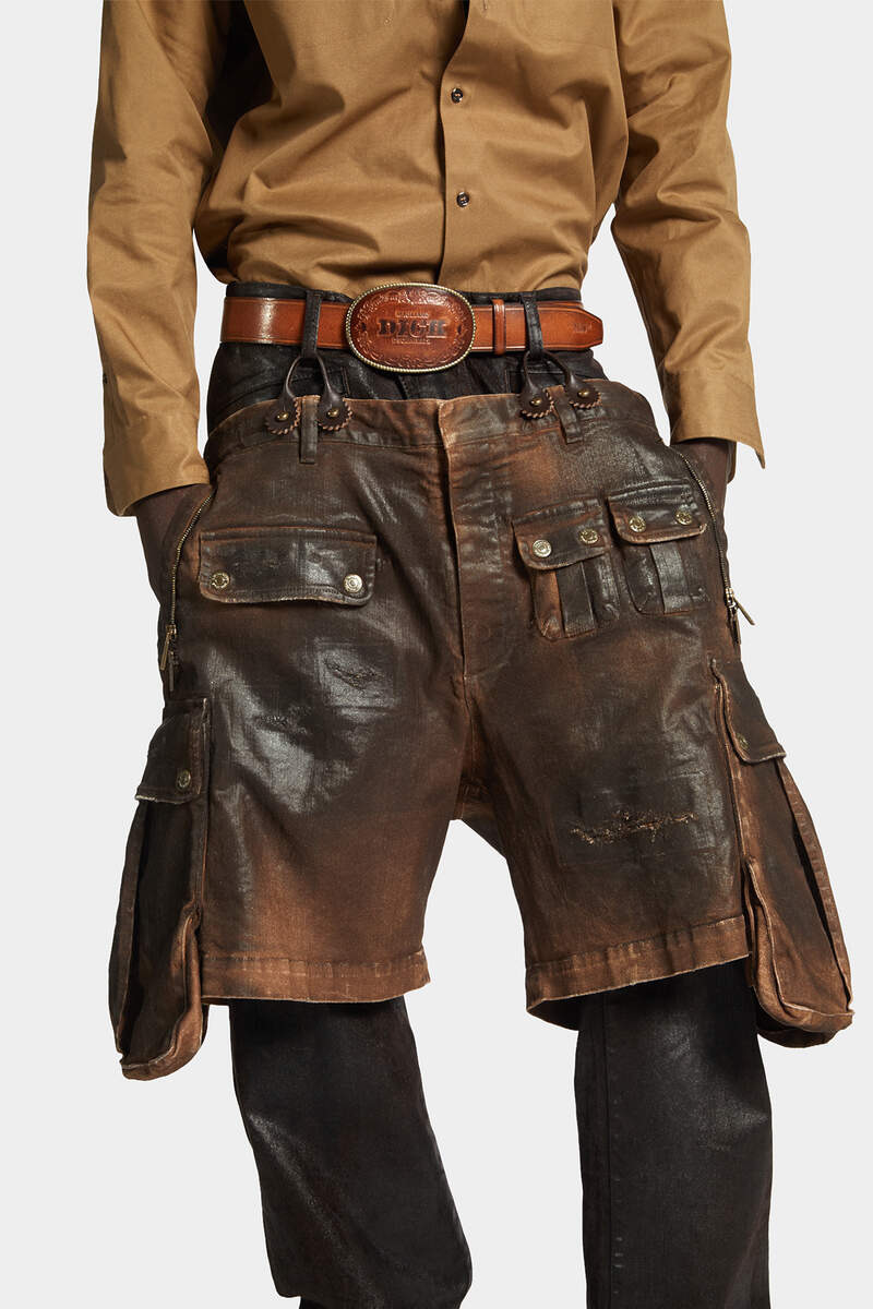 BURNT PRESSED VELVET BIKER PANT - 5