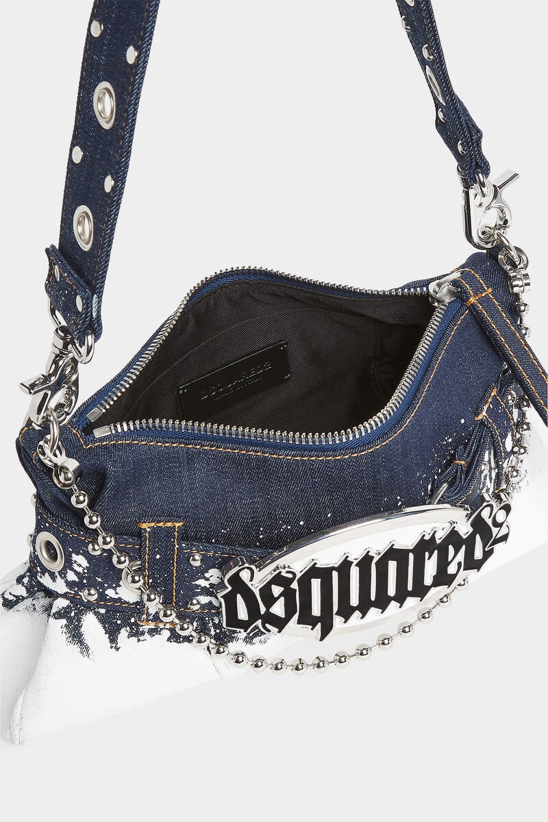 GOTHIC DSQUARED2 DENIM BELT BAG - 5