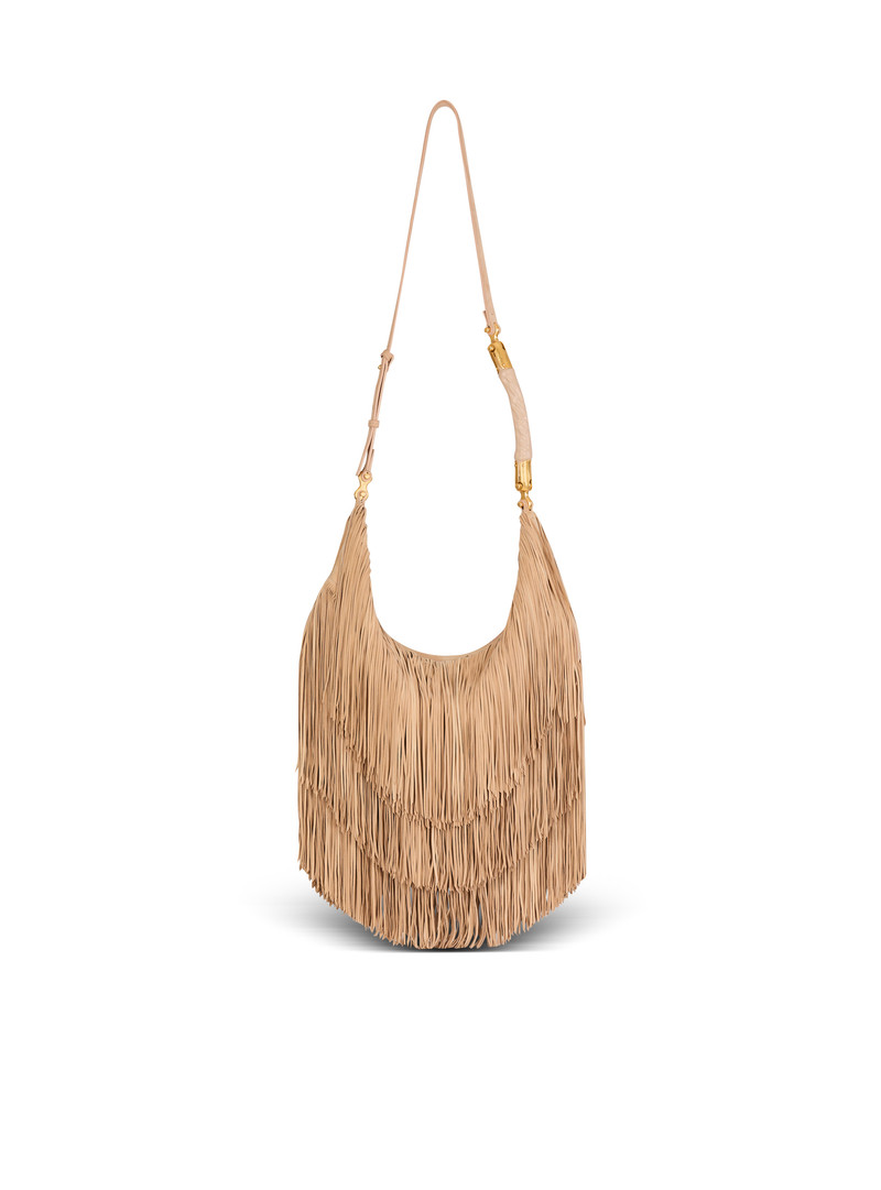 Ébène Hobo Large fringed suede bag 4