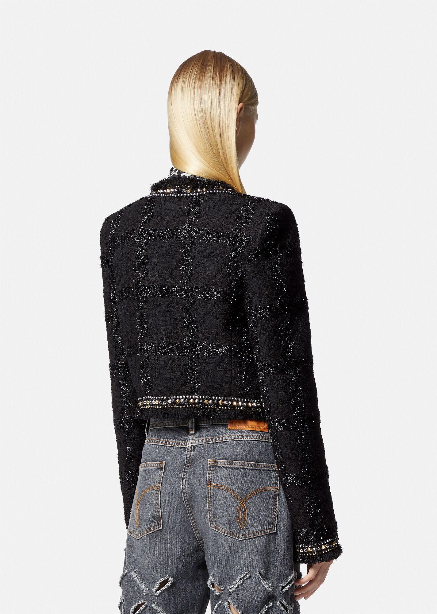 Spiked Tweed Blazer - 4