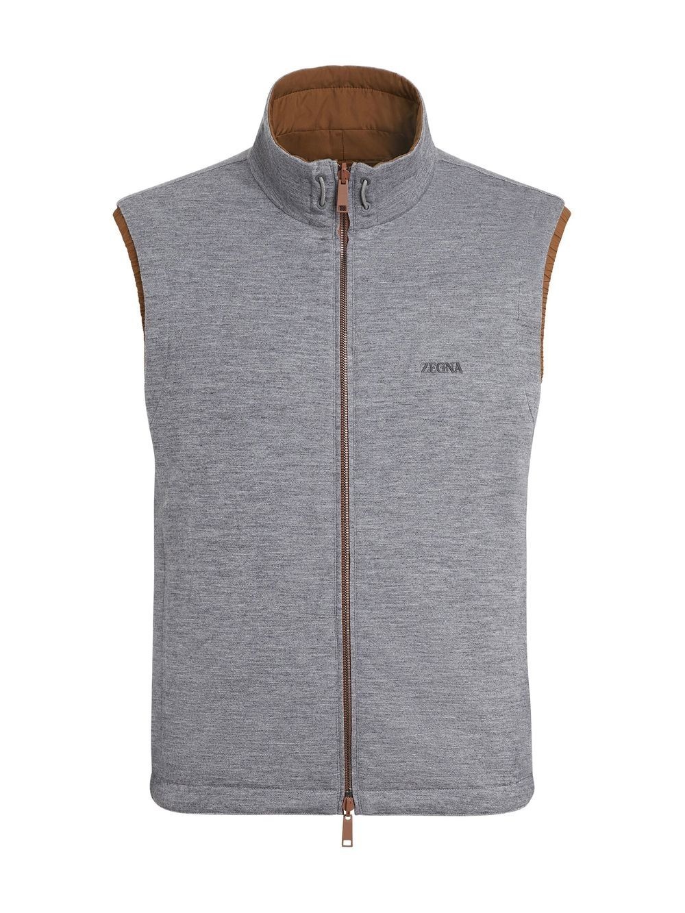 reversible zip-up vest - 6